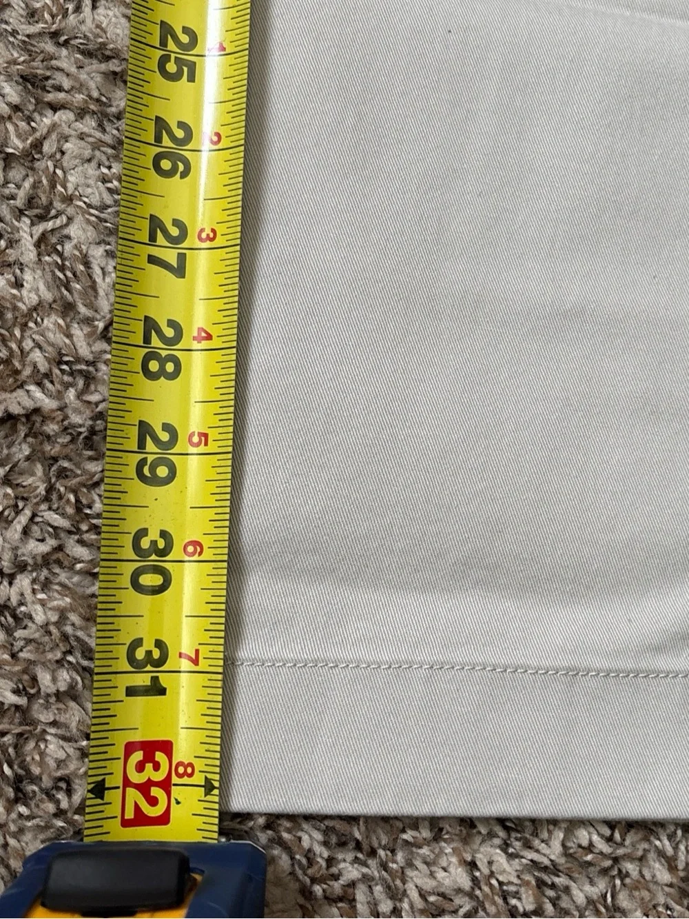 J. Crew Flex Men's Straight Fit Chino Pants, Light Gray 31x32, NWT